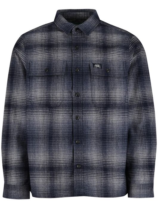 Superdry overshirt navy geprint wol