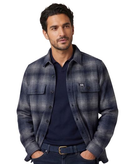 Superdry Superdry overshirt navy geprint polyester