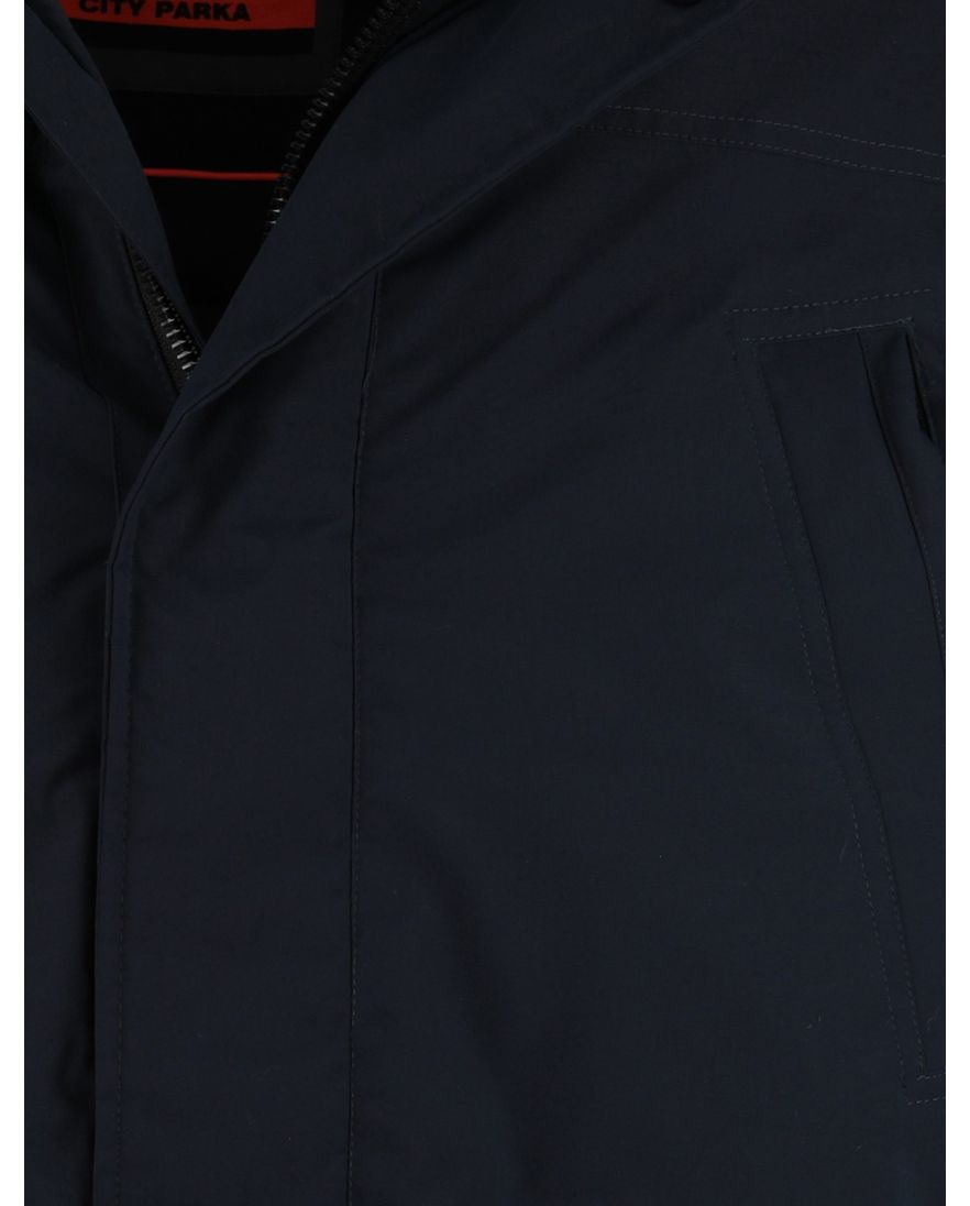 Superdry Winterjas Donkerblauw parka waterafstotend gevoerd