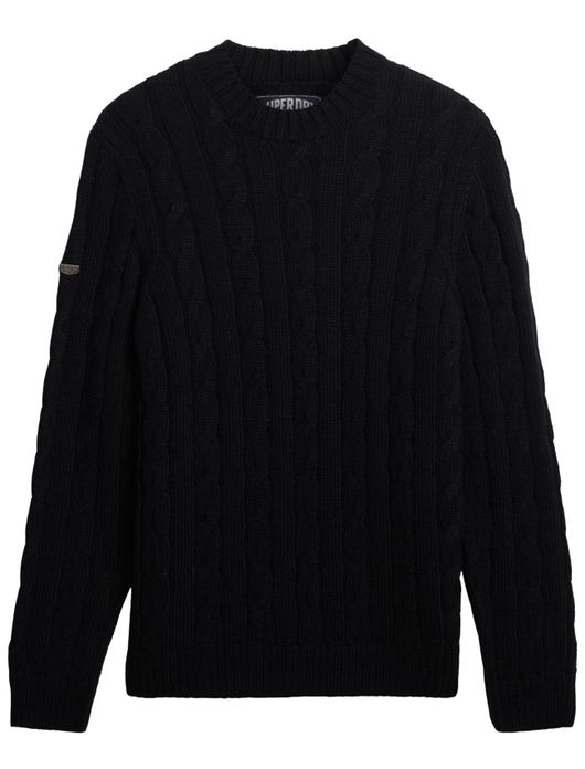 Superdry Trui Zwart gebreid kabel