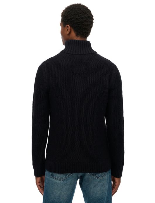 Superdry half zip trui donkerblauw acryl