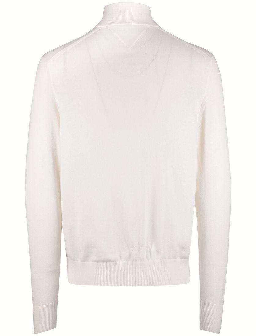 Trui wit Tommy Hilfiger half zip