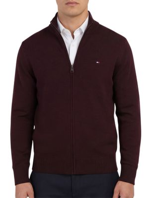 Tommy Hilfiger Tommy Hilfiger vest bordeaux katoen effen