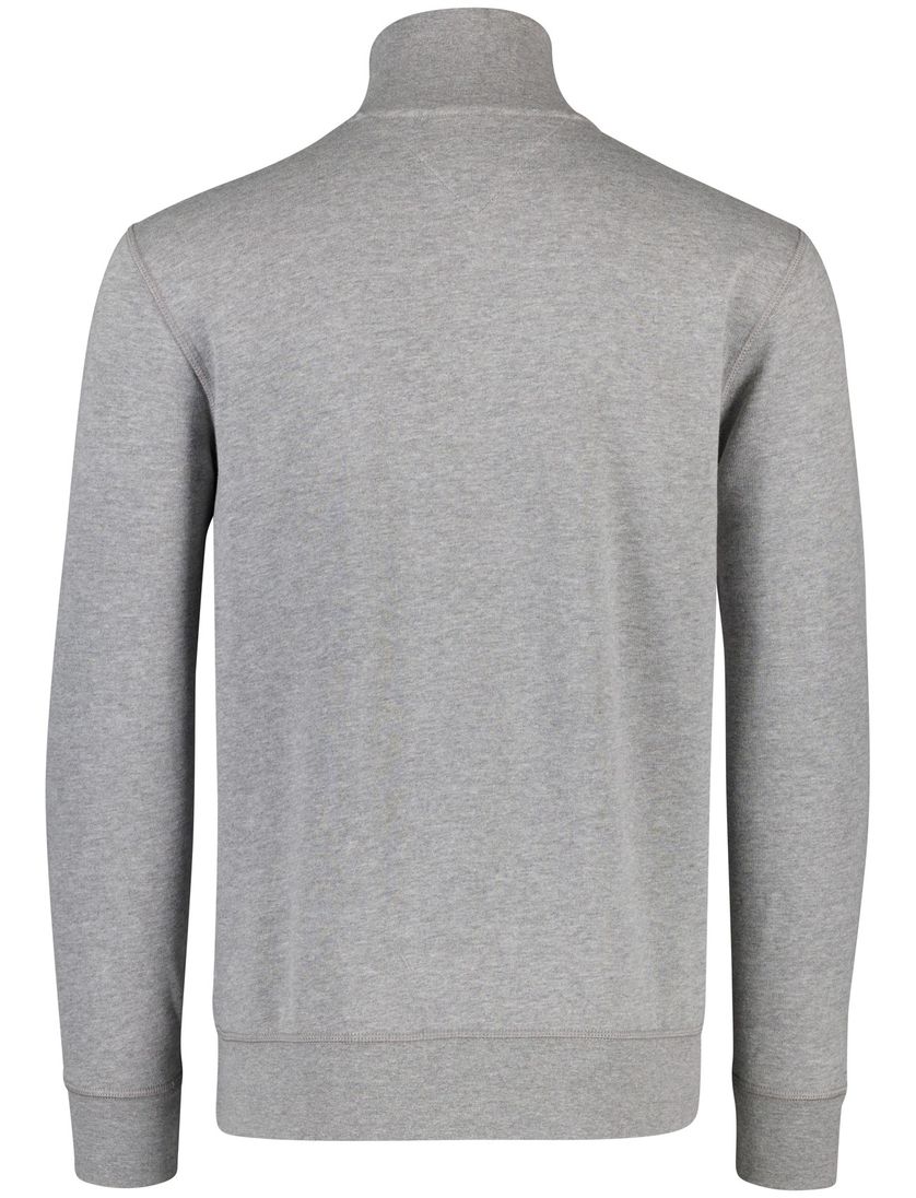 Tommy Hilfiger sweater half zip grijs katoen