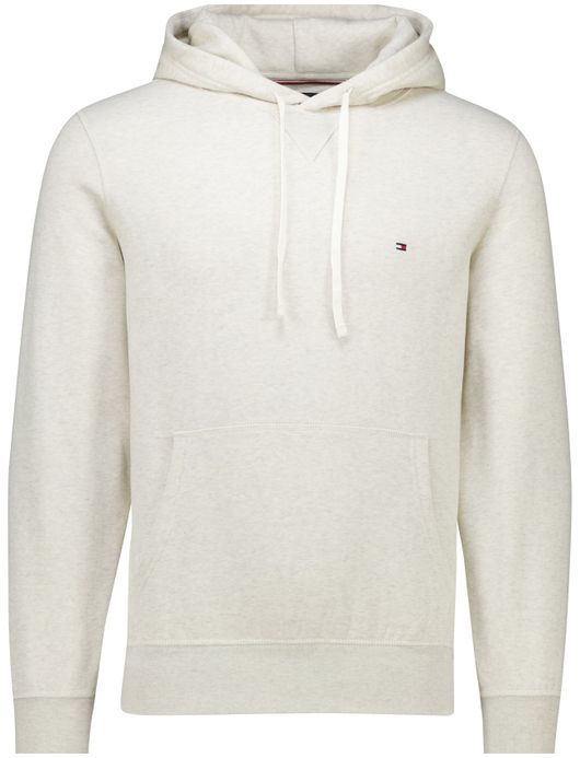 Tommy Hilfiger hoodie grijs effen normale fit katoen