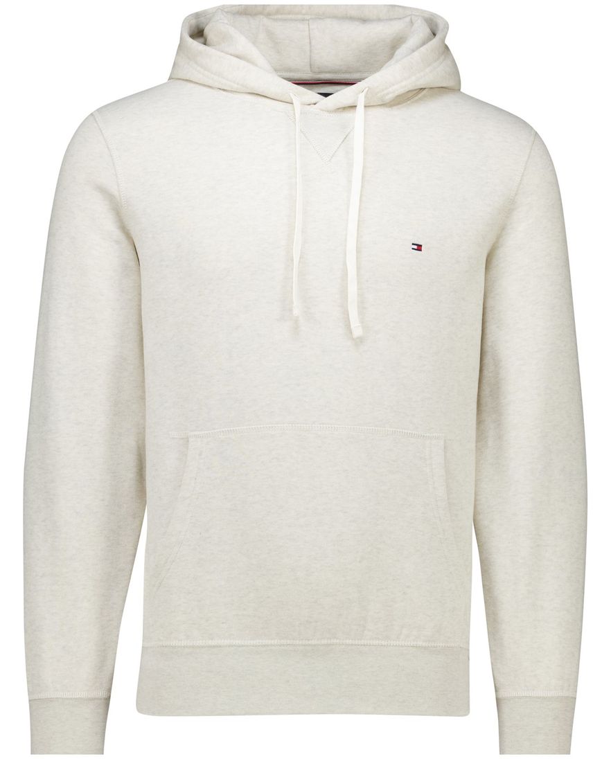 Tommy Hilfiger hoodie grijs effen normale fit katoen