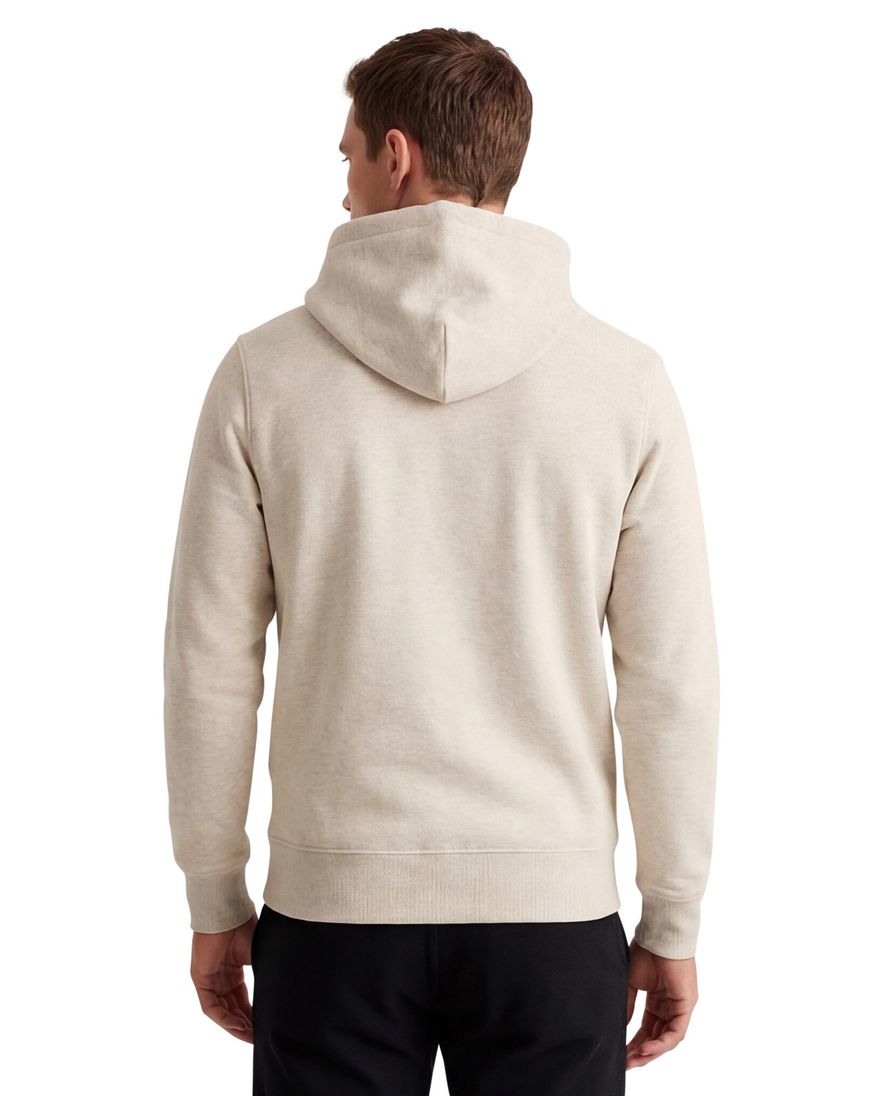 Tommy Hilfiger hoodie grijs effen normale fit katoen