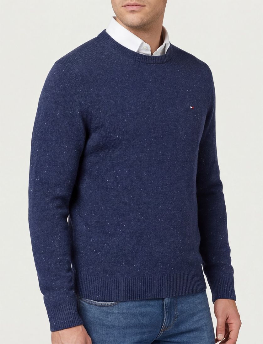 Tommy Hilfiger trui donkerblauw gebreid