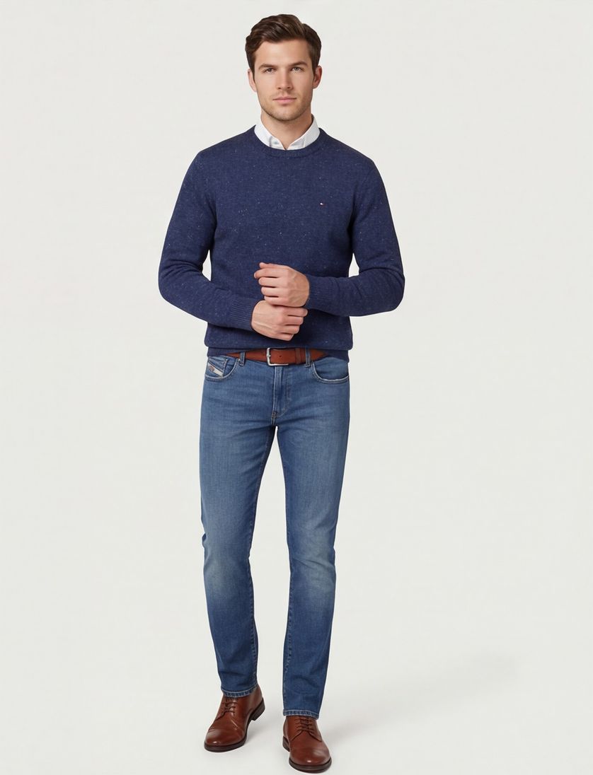 Tommy Hilfiger trui donkerblauw gebreid