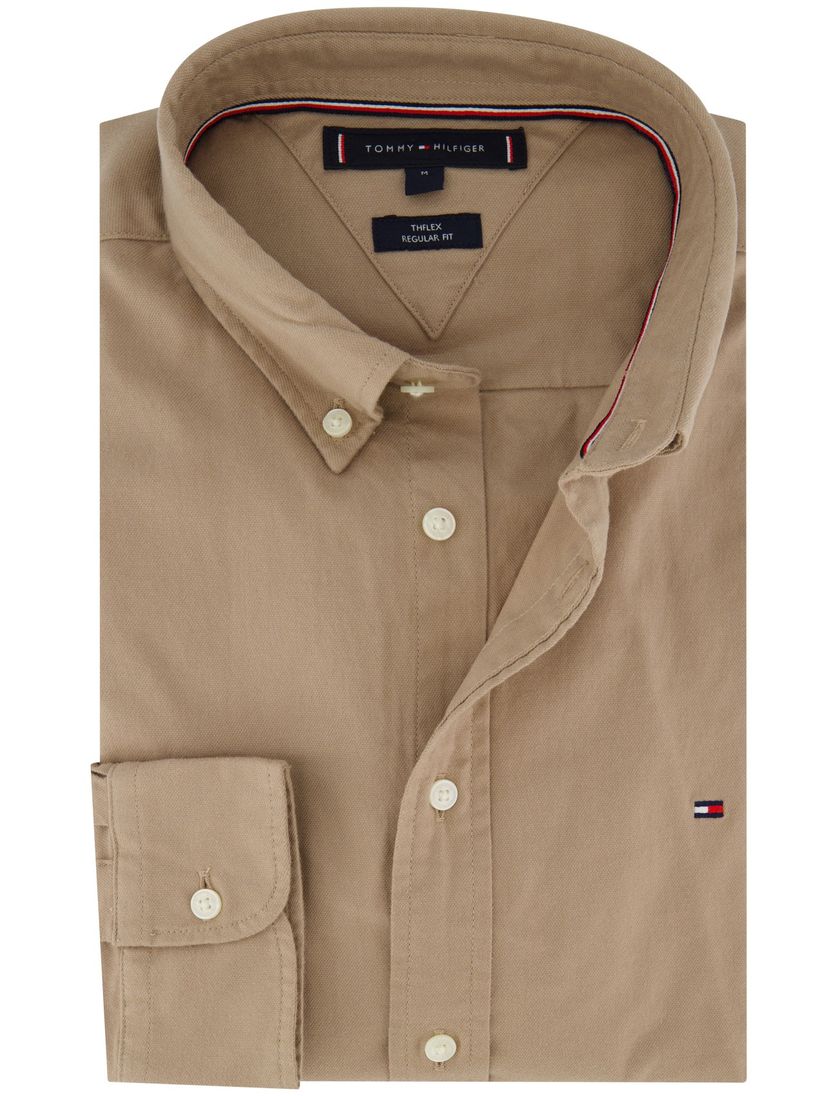 casual overhemd Tommy Hilfiger Regular Fit bruin