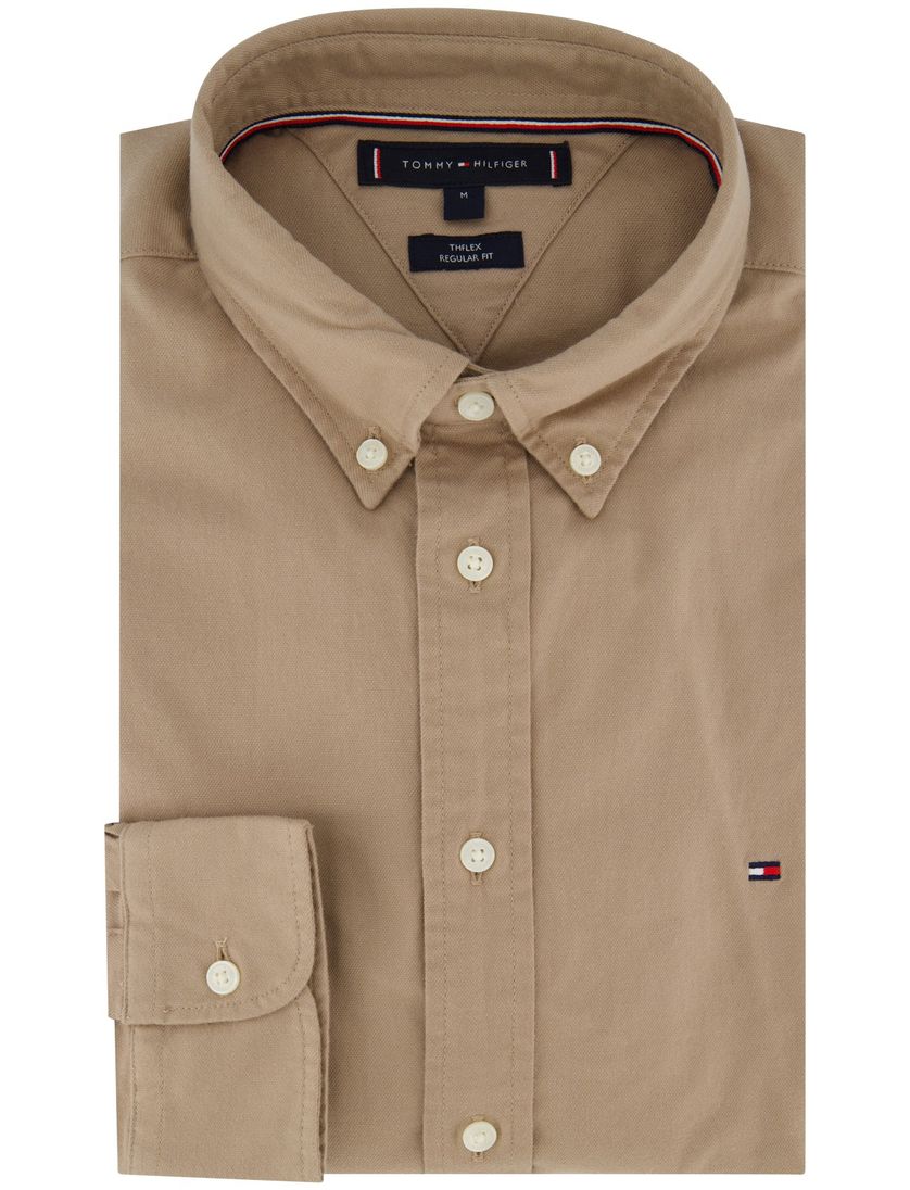 casual overhemd Tommy Hilfiger Regular Fit bruin
