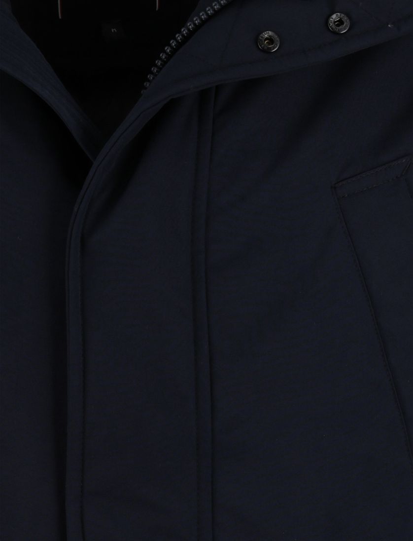 Tommy Hilfiger parka jas normale fit waterdicht donkerblauw