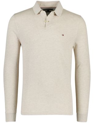Tommy Hilfiger Normale fit lange mouw polo Tommy Hilfiger beige