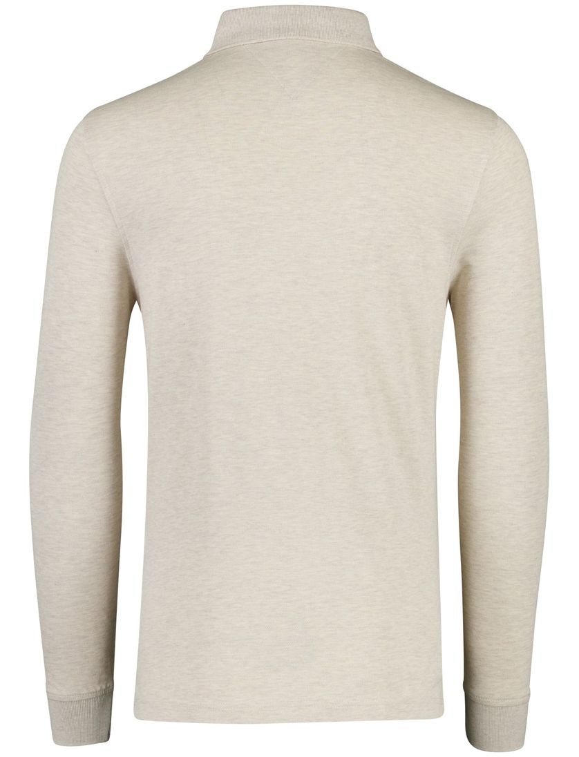 Normale fit lange mouw polo Tommy Hilfiger beige