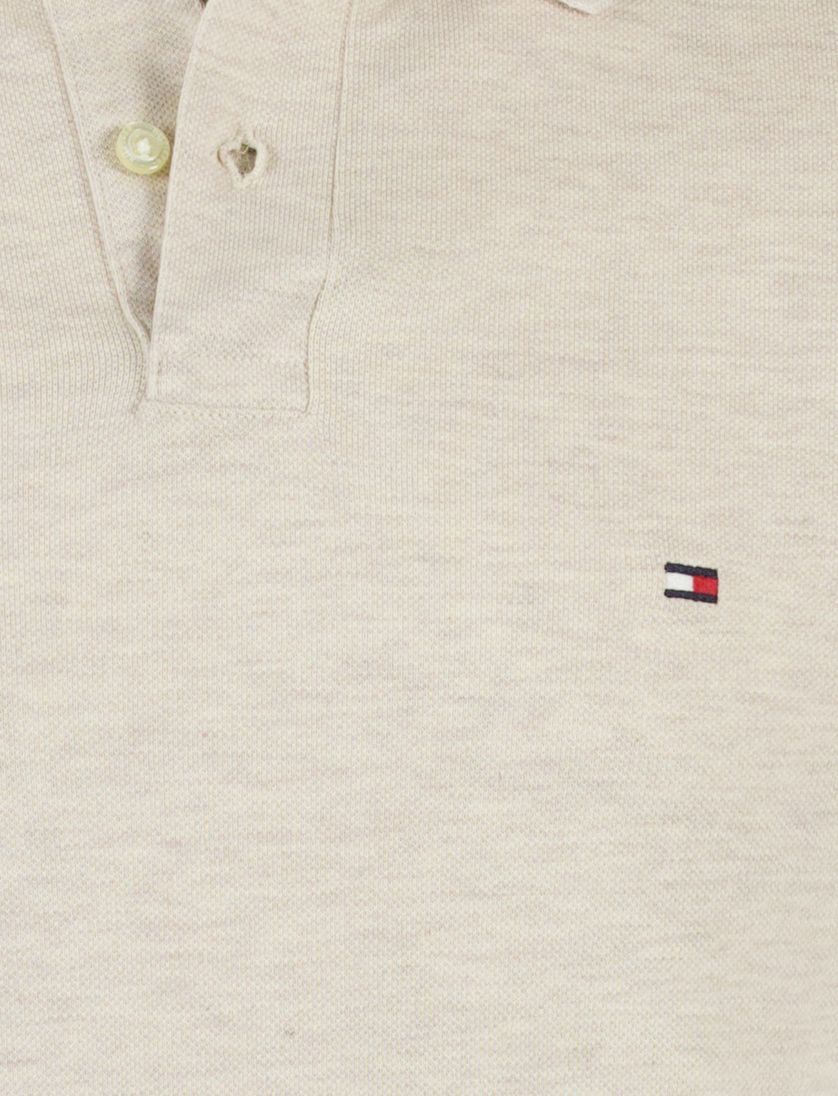 Normale fit lange mouw polo Tommy Hilfiger beige