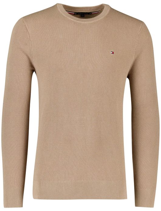 Tommy Hilfiger trui beige katoen gebreid
