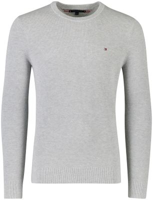 Tommy Hilfiger effen trui grijs Tommy hilfiger