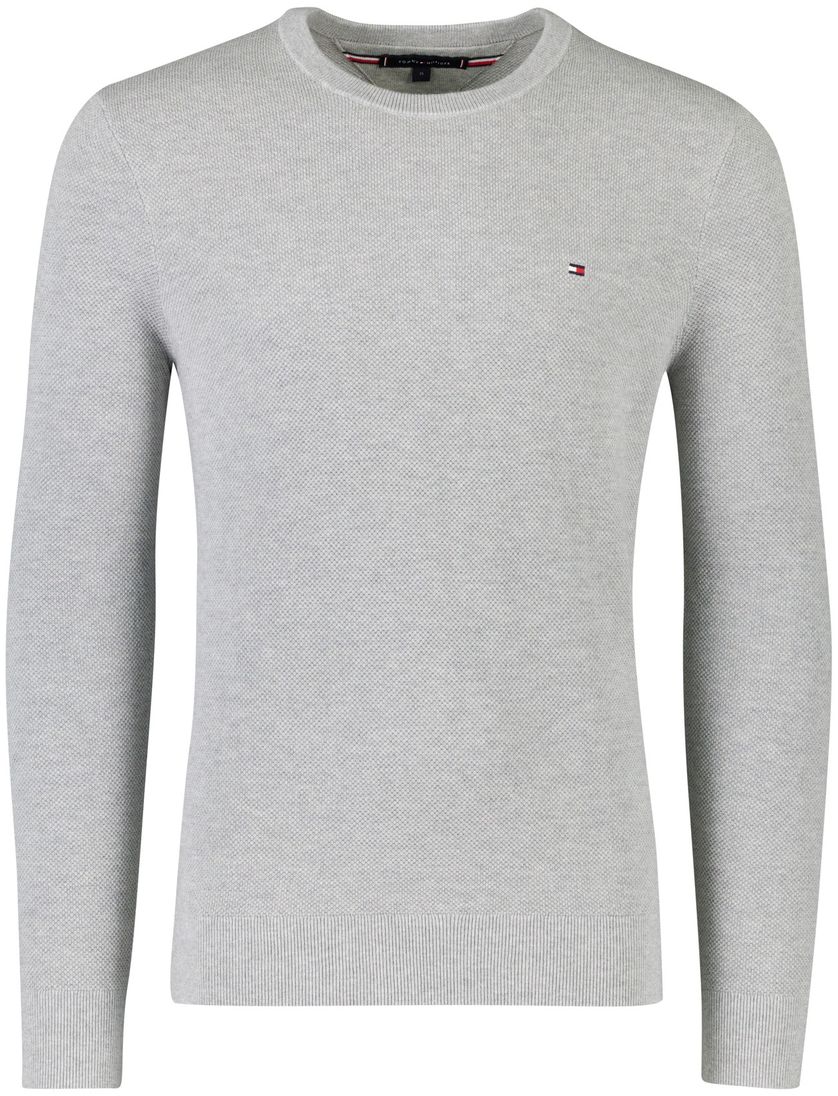 effen trui grijs Tommy hilfiger