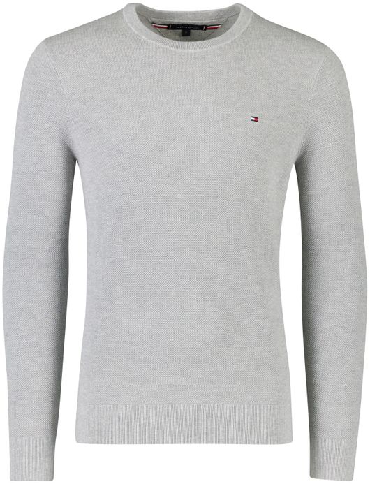 Tommy Hilfiger trui grijs effen
