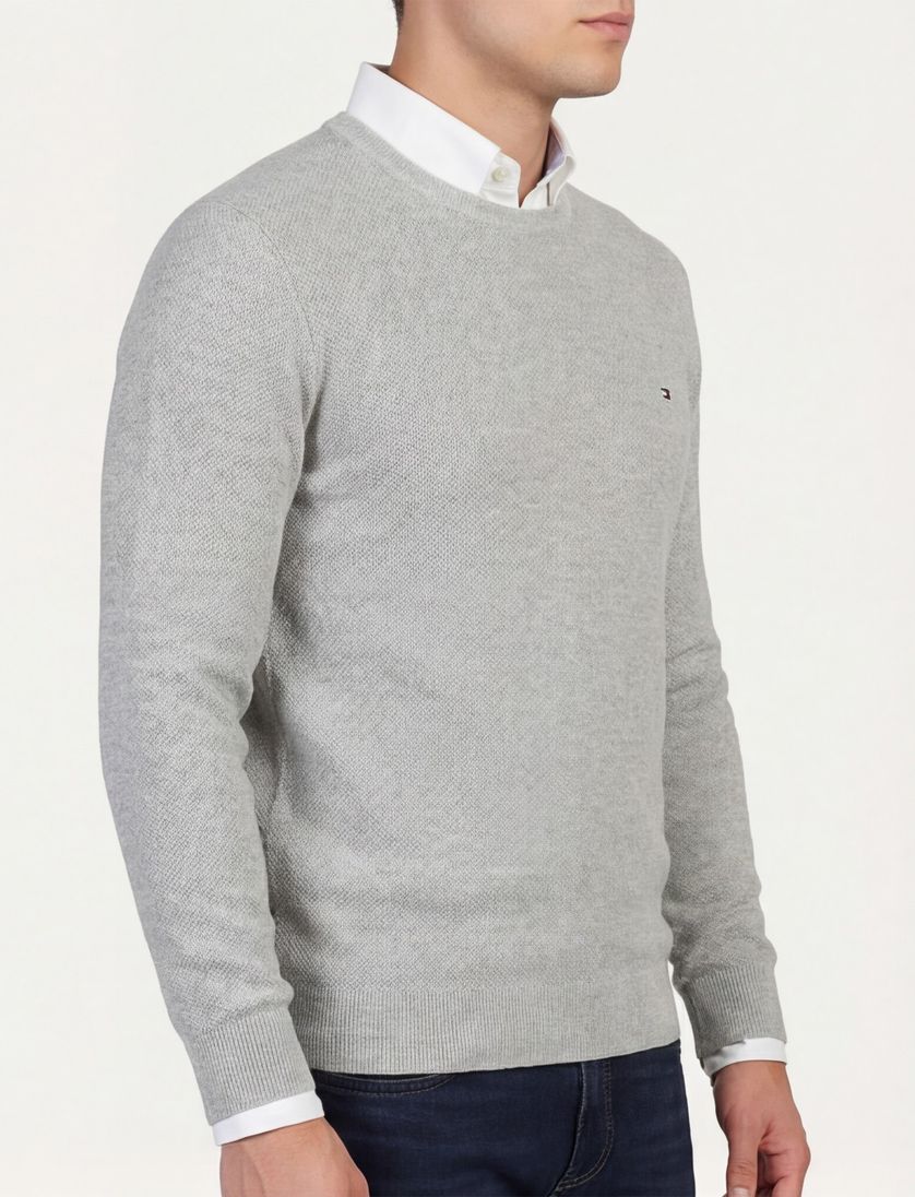 effen trui grijs Tommy hilfiger