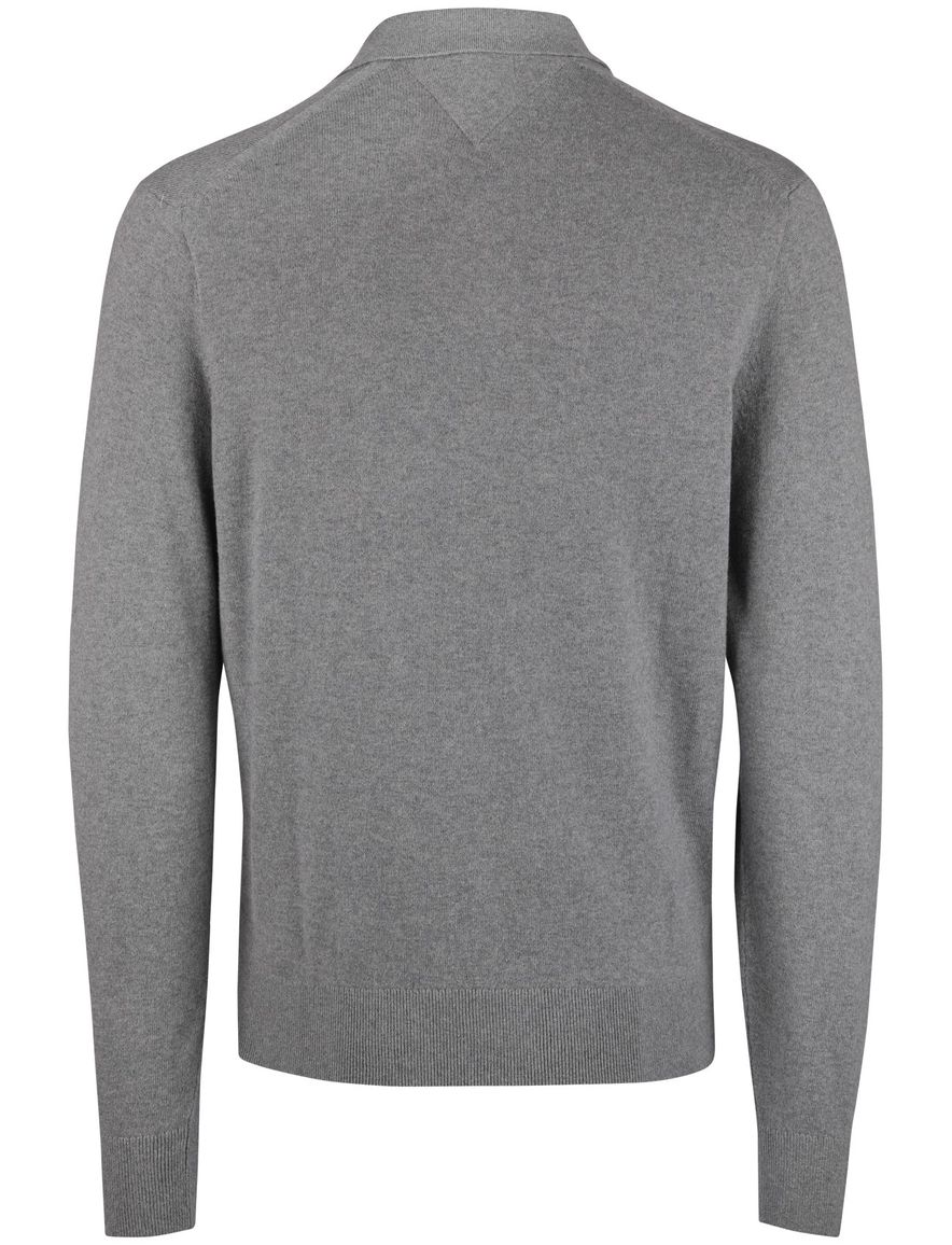 Tommy Hilfiger trui grijs katoen normale fit effen