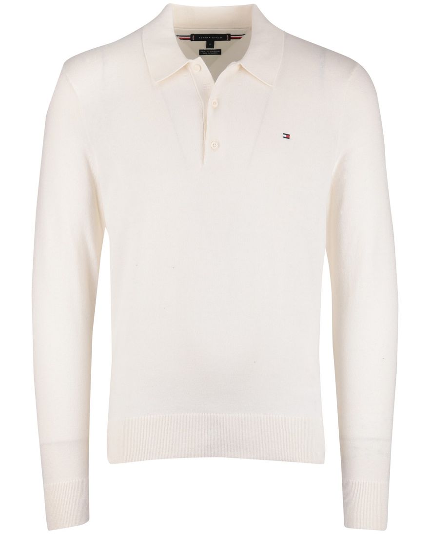 Tommy Hilfiger trui effen beige katoen normale fit