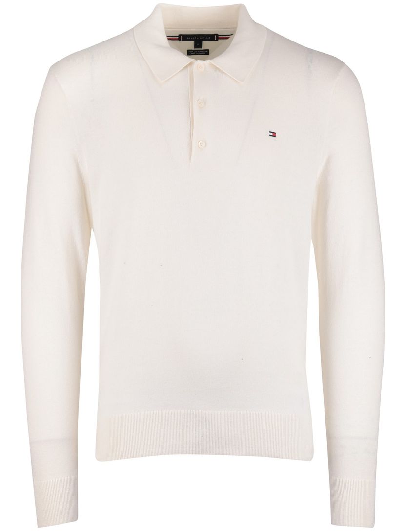 Tommy Hilfiger trui katoen normale fit effen beige