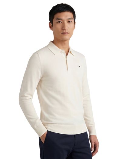 Tommy Hilfiger Tommy Hilfiger polo LM cotton blend cashmere beige
