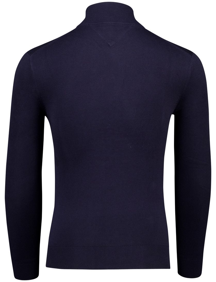 Katoenen half zip Tommy Hilfiger donkerblauw