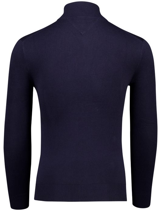 Tommy Hilfiger half zip donkerblauw katoen