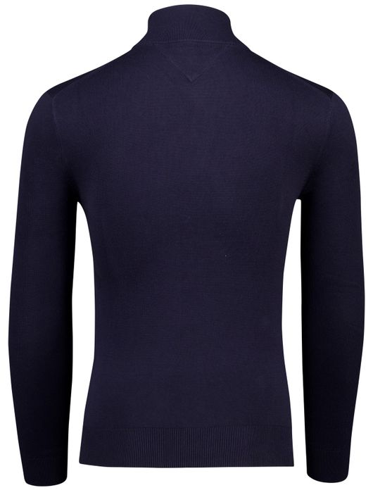 Tommy Hilfiger half zip trui donker blauw