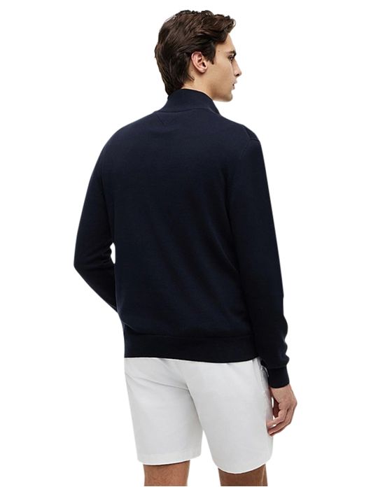 Tommy Hilfiger half zip trui donker blauw