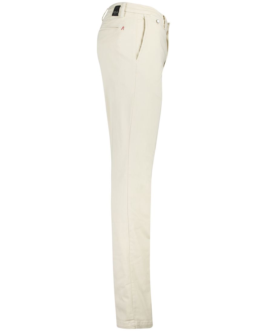 Replay Grover Pantalon chino beige effen slim fit katoen