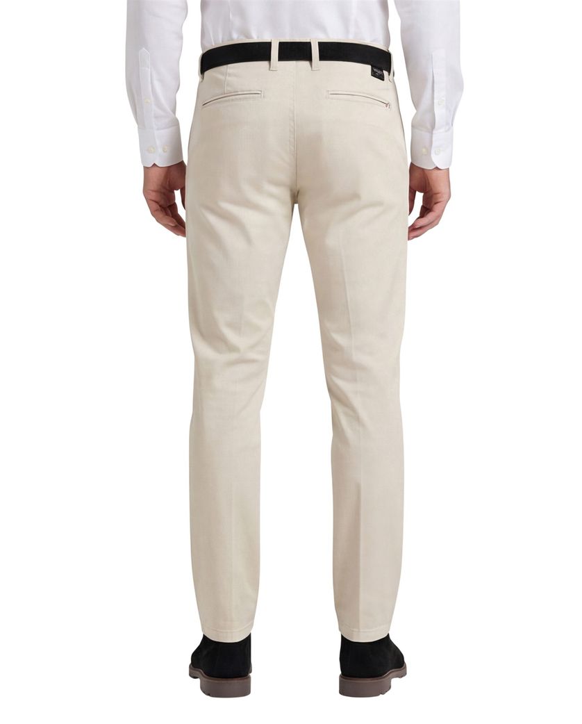 katoenen Pantalon chino Replay Grover beige effen slim fit