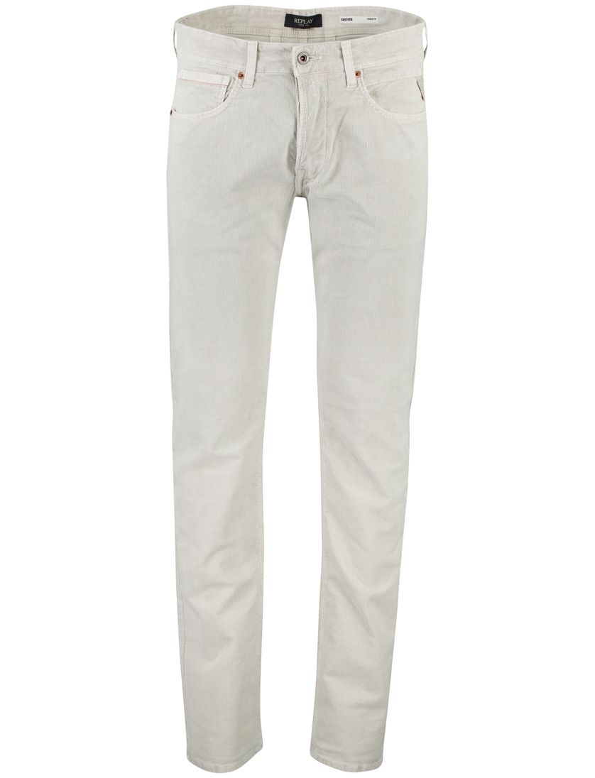 jeans Replay Grover beige effen denim normale fit