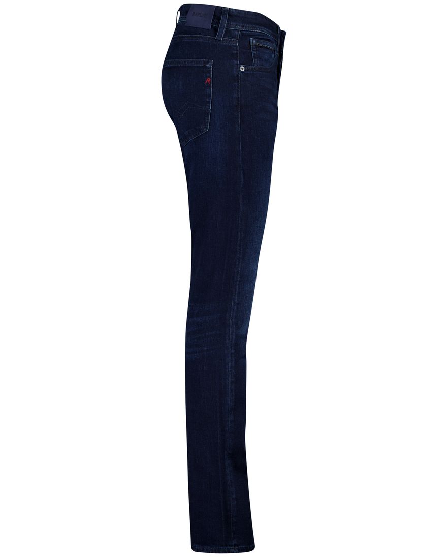 Replay Grover jeans donkerblauw effen denim normale fit
