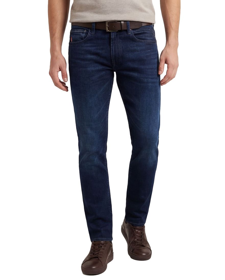 Replay Grover jeans donkerblauw effen denim normale fit