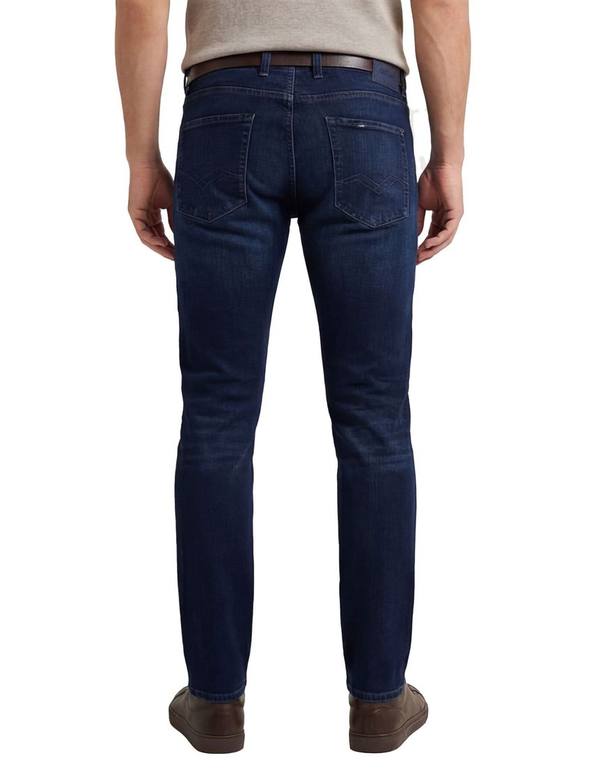 Replay Grover jeans donkerblauw effen denim normale fit