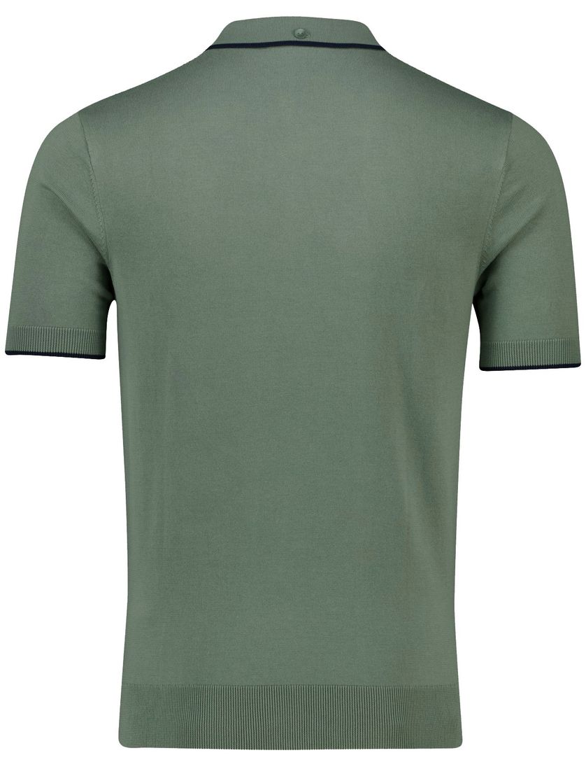 Fred Perry polo groen pique effen met boord