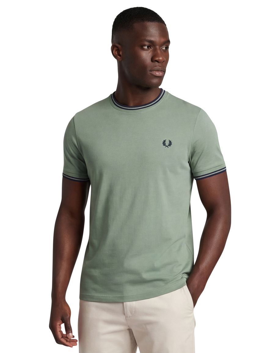 Fred Perry t-shirt groen katoen