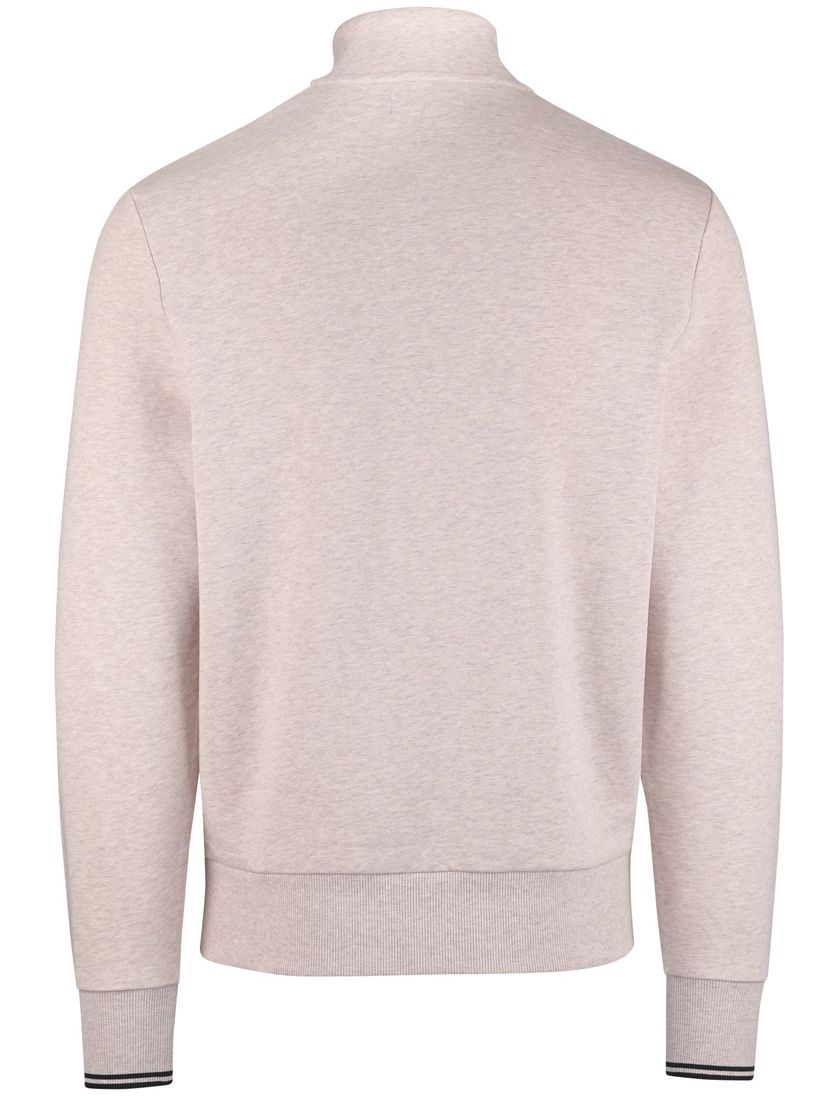 Fred Perry half zip trui melange roze 100% katoen