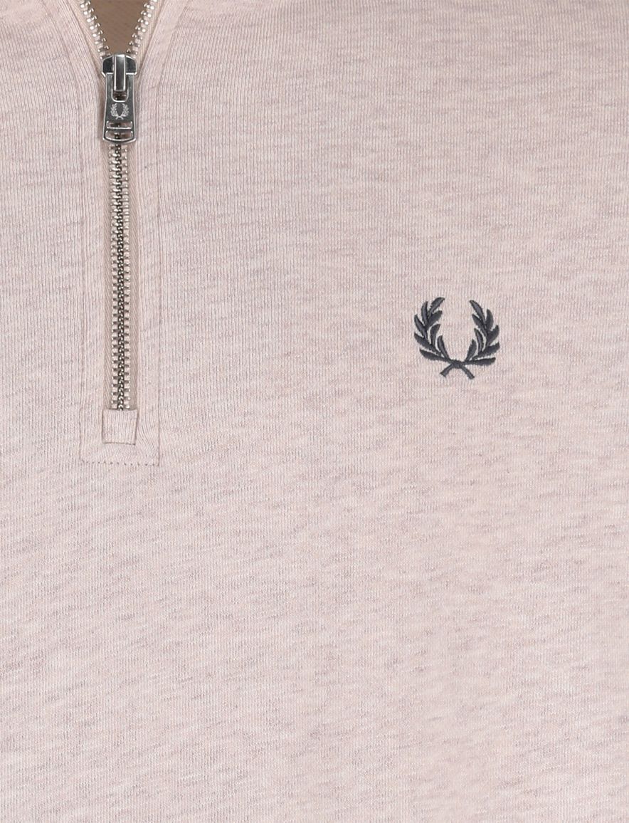 Fred Perry half zip trui melange roze gemêleerd