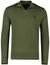 Fred Perry trui groen half-zip met boord