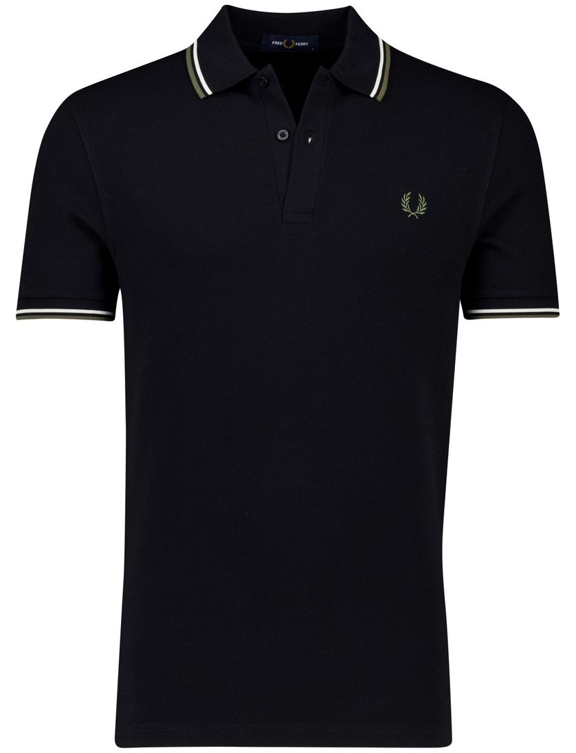 poloshirt Fred Perry korte mouw zwart katoen