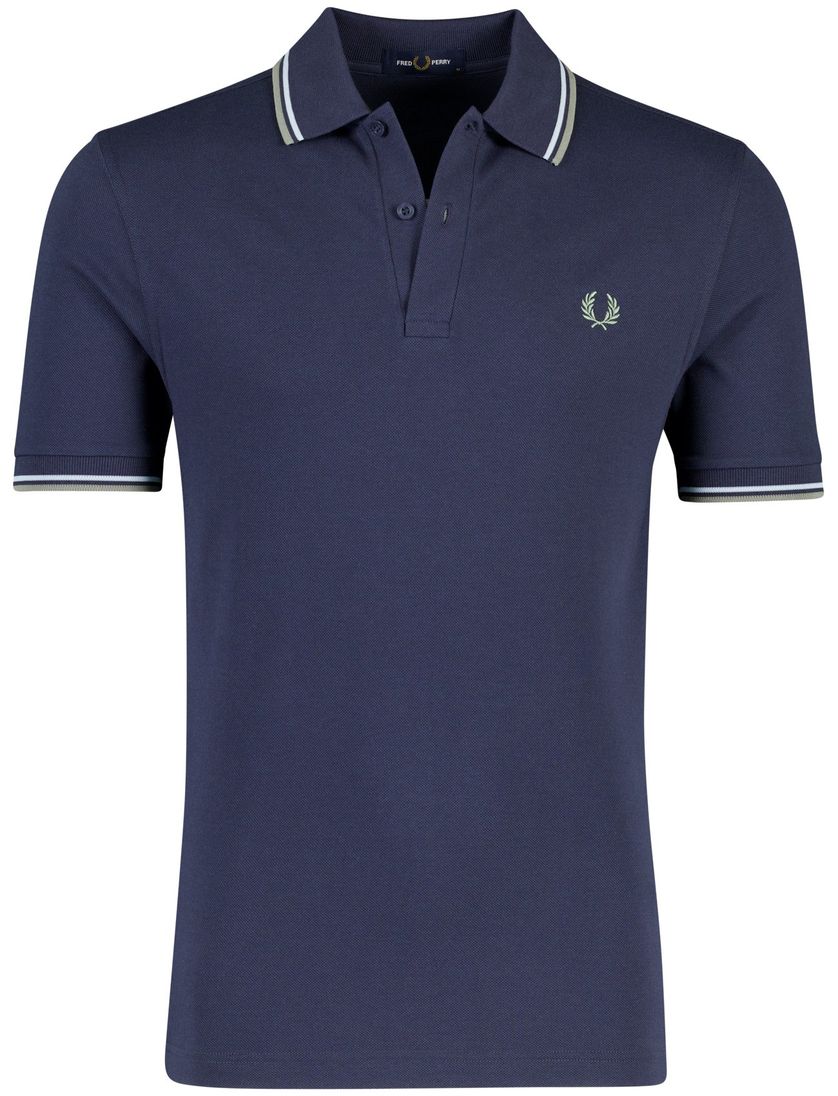 Normale fit korte mouw polo Fred Perry blauw katoen
