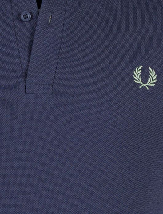Blauwe Fred Perry korte mouw blauw katoen