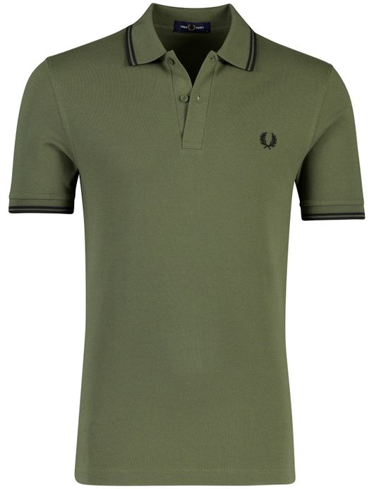 Normale fit korte mouw polo Fred Perry groen katoen