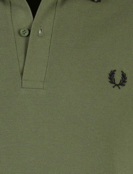 Normale fit korte mouw polo Fred Perry groen katoen