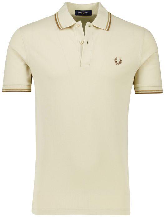 Fred Perry polo geel korte mouw 2 knoops pique