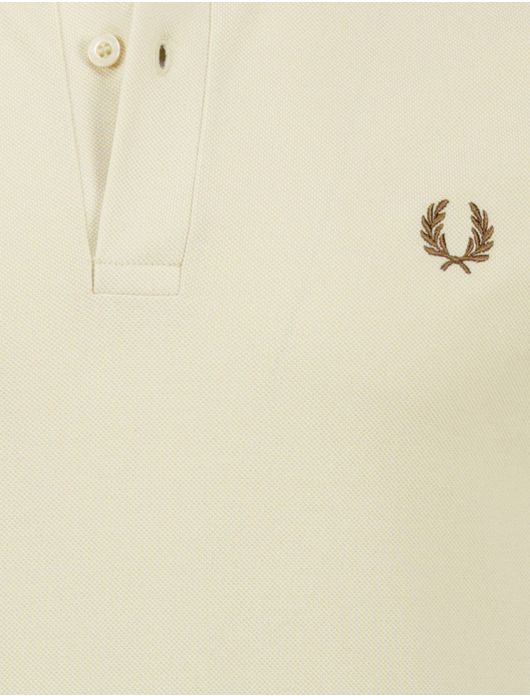 Fred Perry polo geel korte mouw 2 knoops pique